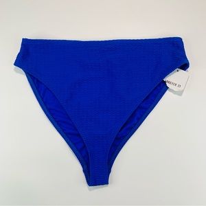 Forever 21 bikini bottom High waist high rise swimsuit bottom New blue size XL